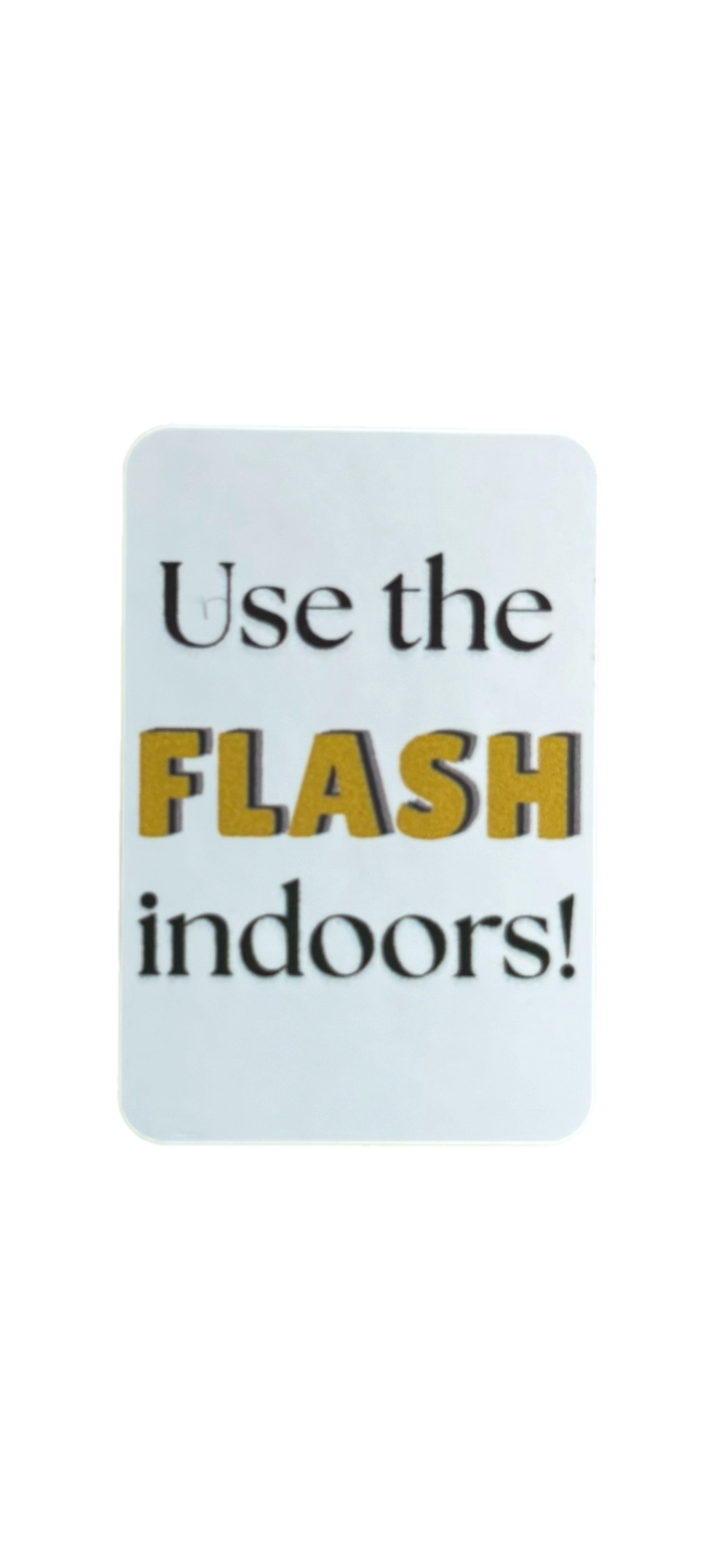 Disposable Camera Flash Reminder Stickers 2cm x 3xcm
