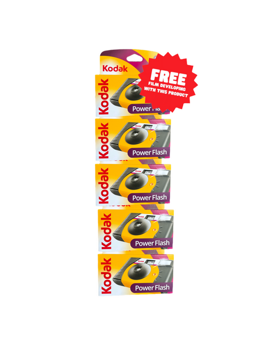 Kodak Power Flash 39 Exposure x 5 Cameras with Developing & Scans