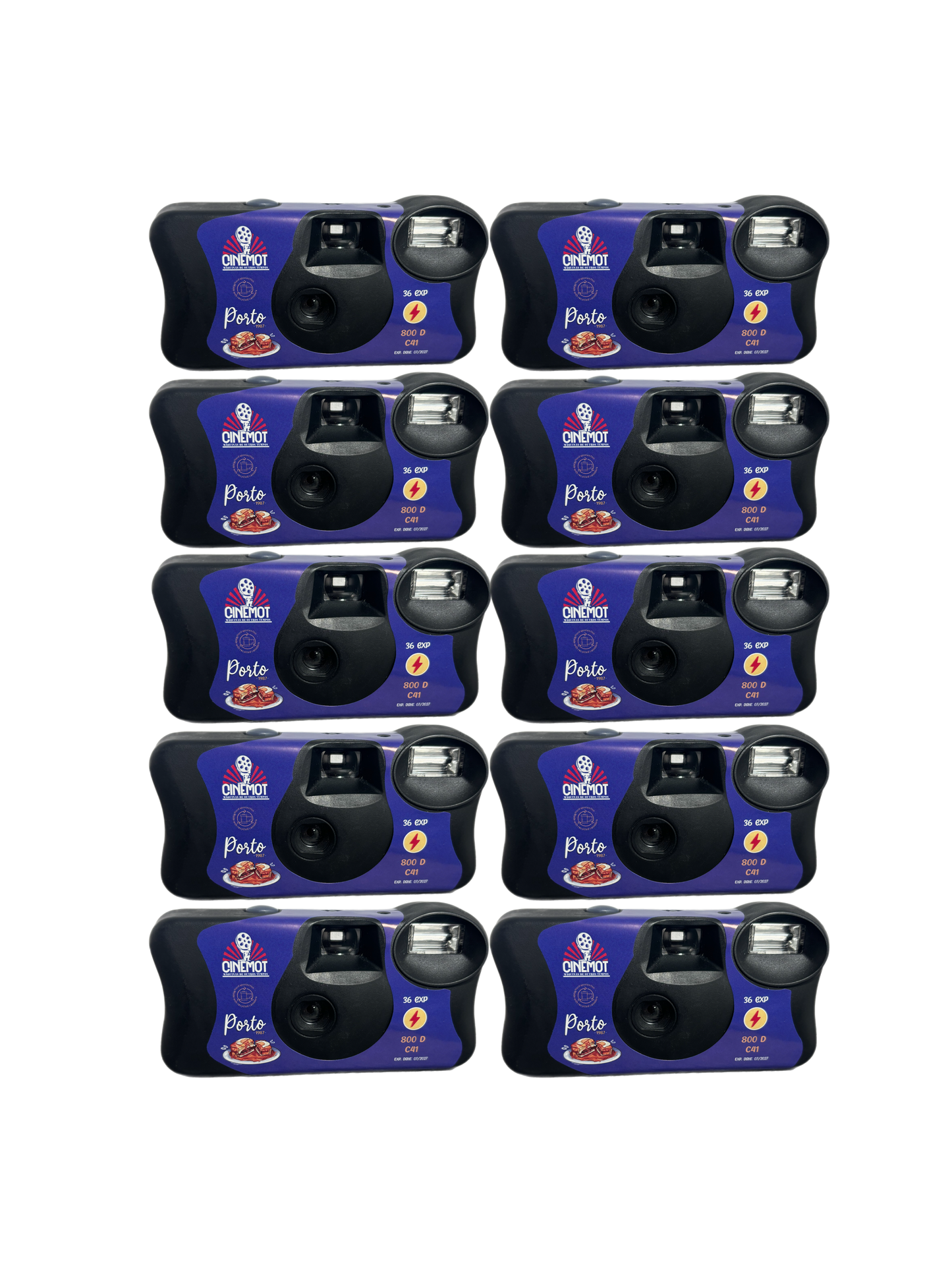 Cinemot Porto Disposable Camera 10 Pack With Free Developing & High Resolution Scans