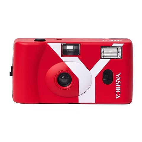 Yashica MF-1 35mm Film Camera - Red - Loaded with 400 ISO 24 Exposure Film