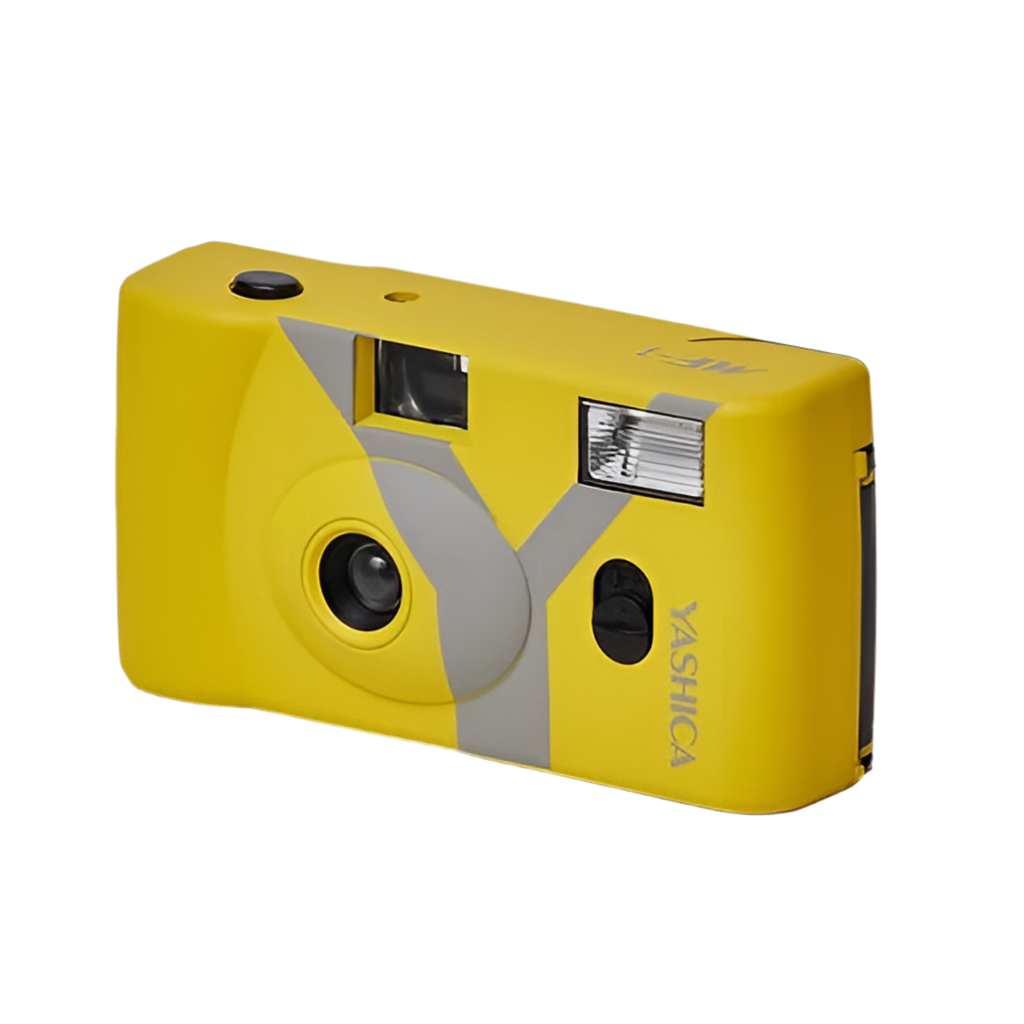 Yashica MF-1 35mm Film Camera - Yellow - Loaded With 400 ISO Film 24 Exposure