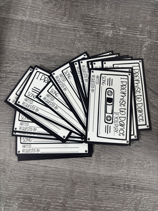 Song Request Cards - Credit Card Size x 40