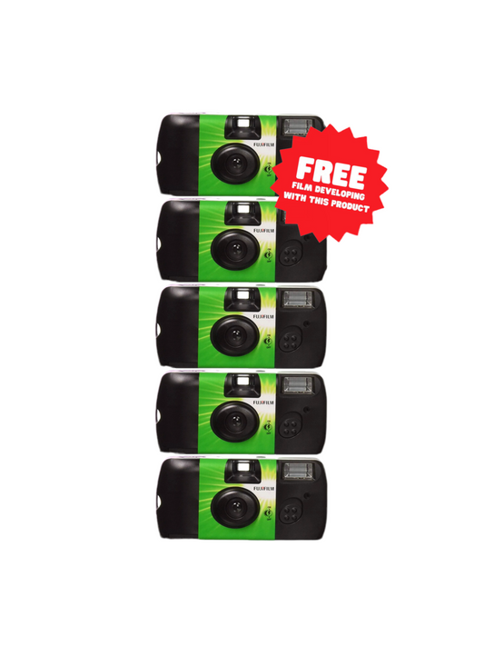 Fujifilm Quicksnap Disposable Camera 27 Exposure x 5 with Developing & Scans