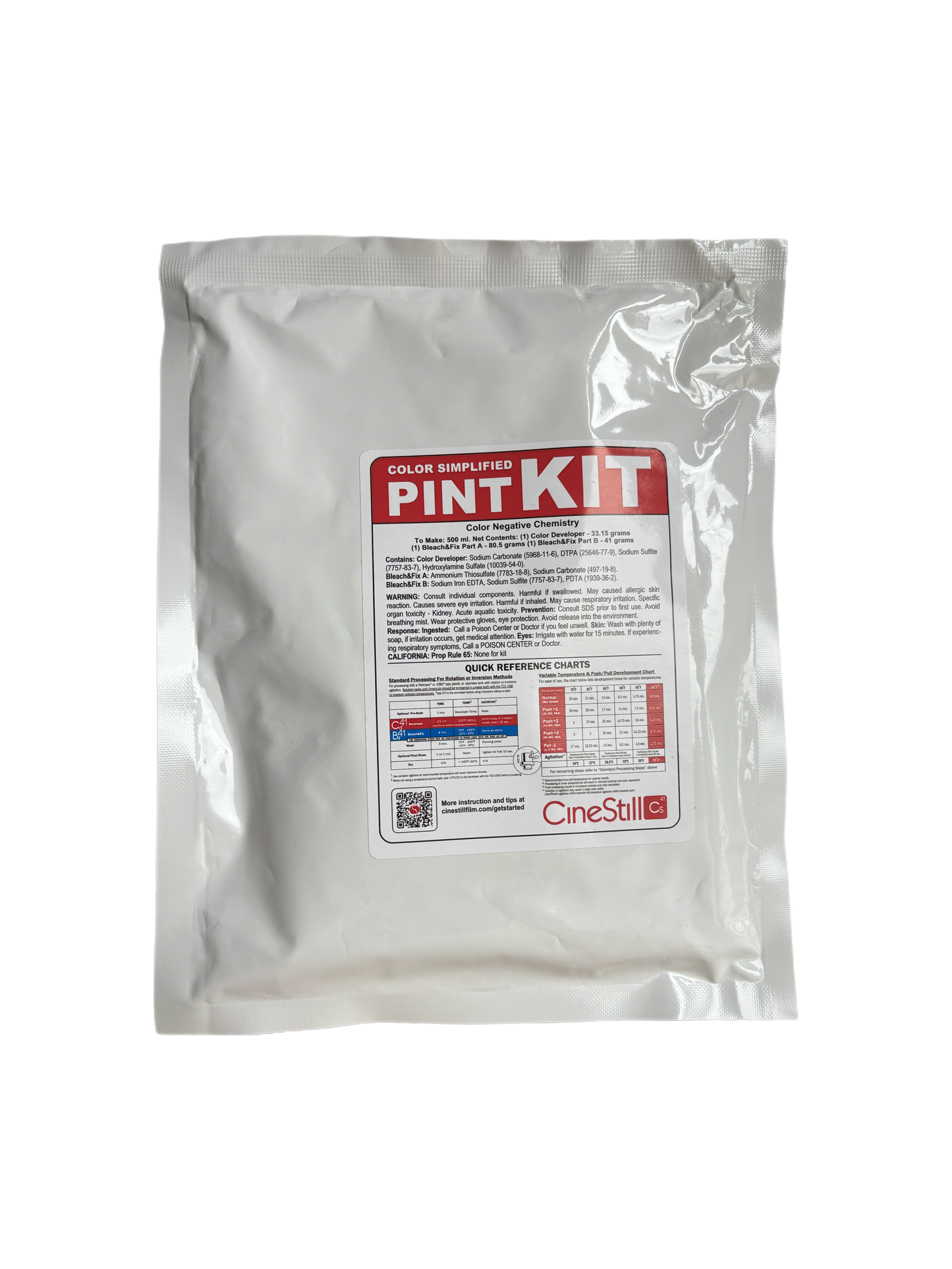 Cinestill C-41 Colour Simplified Developing Kit - 500ml 12 Rolls