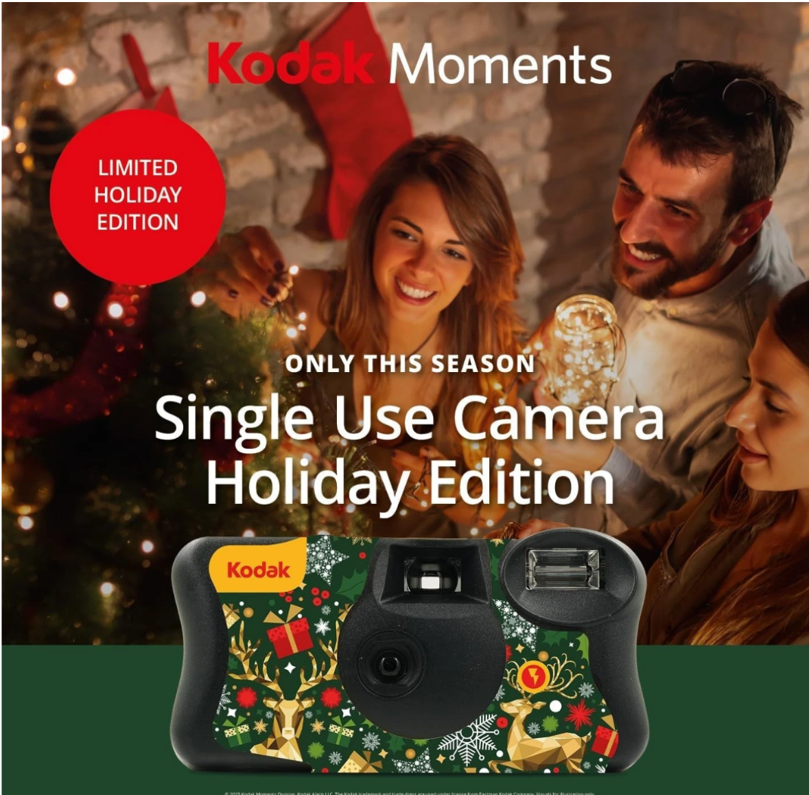 Kodak FunSaver Single Use Camera 39 Exposure Limited Christmas Edition