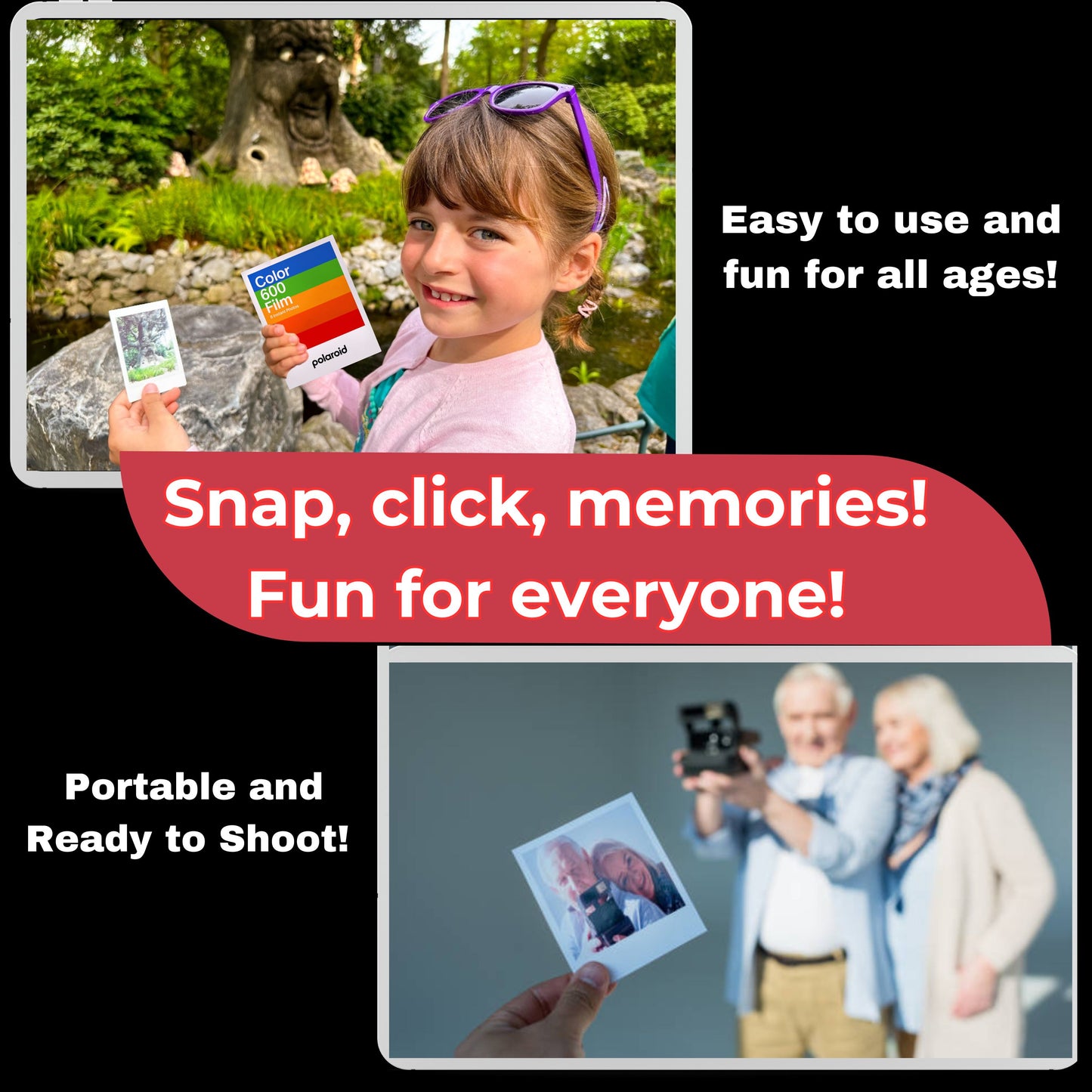 Polaroid 600 Film Bundle – 32 Shots, Wall Album & Tips Card