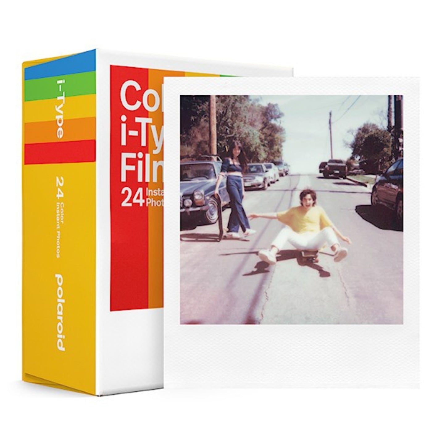 Color I-Type Film for modern Polaroid cameras. 8 shots per cartridge, 24 shots total. No battery needed. Capture vintage memories effortlessly!