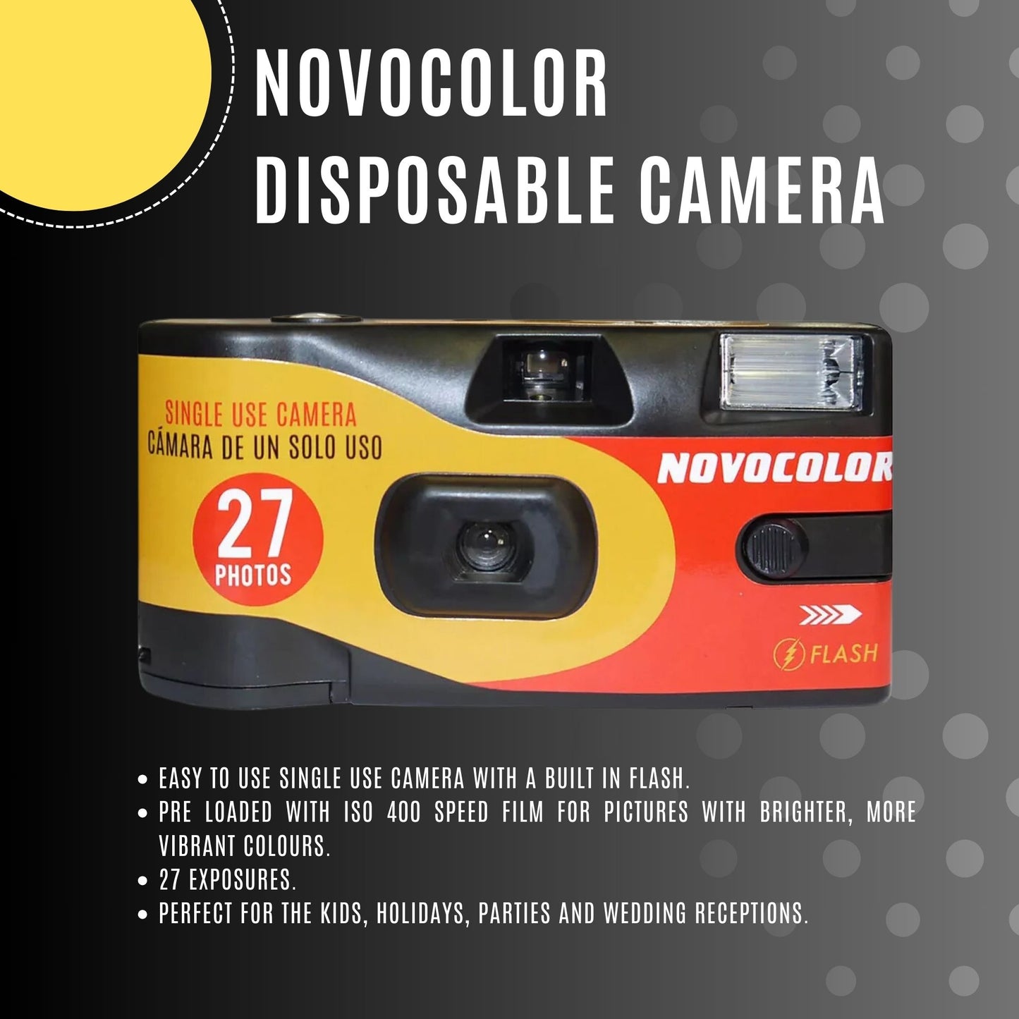 Novocolor 27 Exposures Single Use Camera APM401010