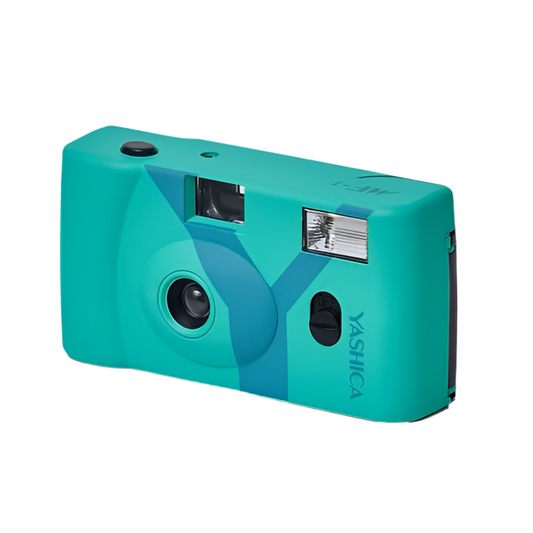 Yashica MF-1 35mm Film Camera - Turquoise - Loaded With 400 ISO Film 24 Exposure