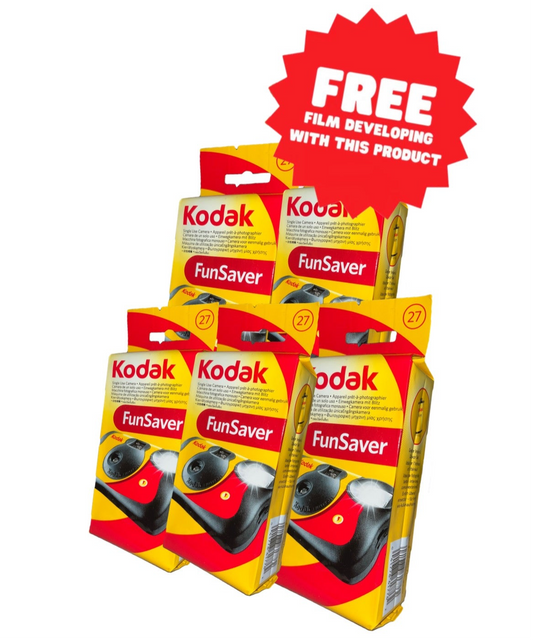 Kodak FunSaver 27 Exp Bundle - 5 Pack with Free Developing & Hi-Res Scans