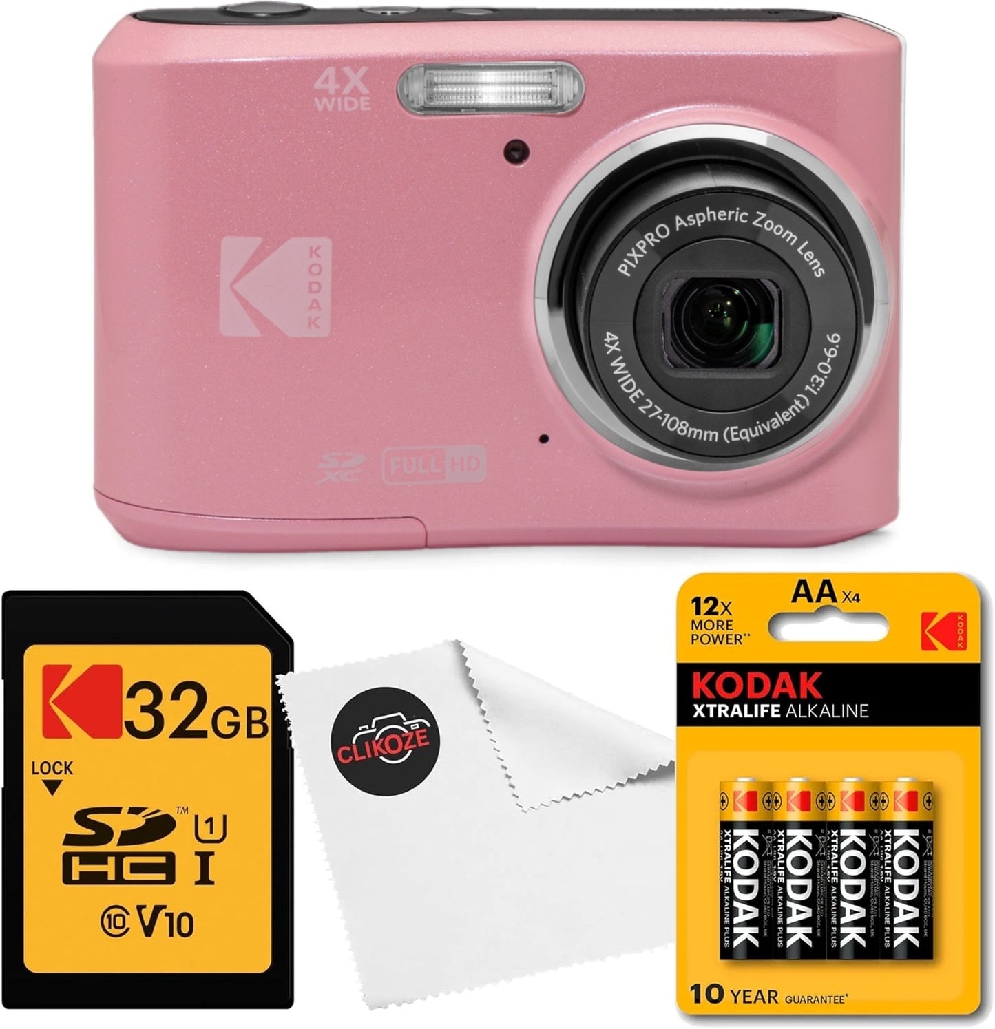 Kodak Pixpro FZ45 Digital Camera Bundle (Various Colours available)