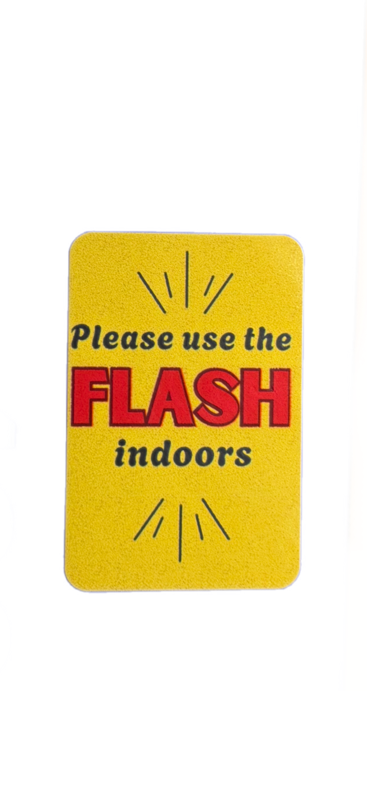 Disposable Camera Flash Reminder Stickers 2cm x 3xcm