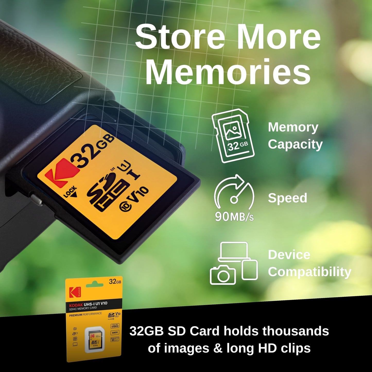 Kodak PIXPRO FZ55 Digital Camera (Black) Bundle with 32GB SD Card & Cleaning Cloth