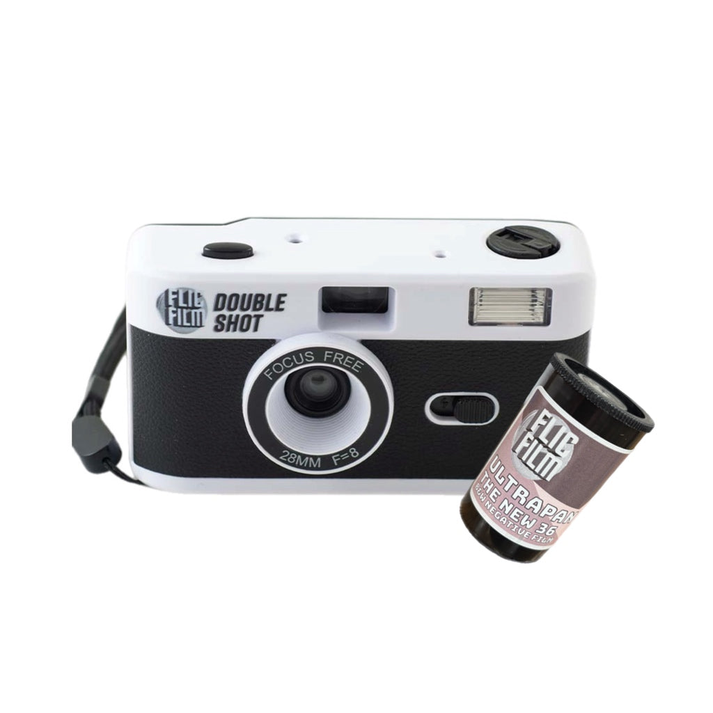 Flic Double Shot Half frame Camera with free Flic Ultrapan 36 B&W Film