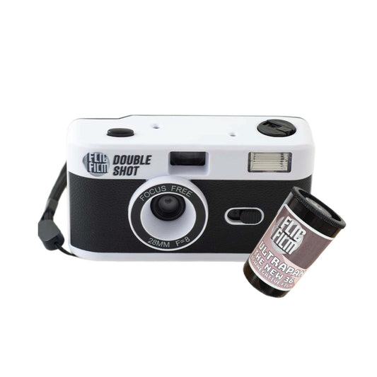 Flic Double Shot Half frame Camera with free Flic Ultrapan 36 B&W Film