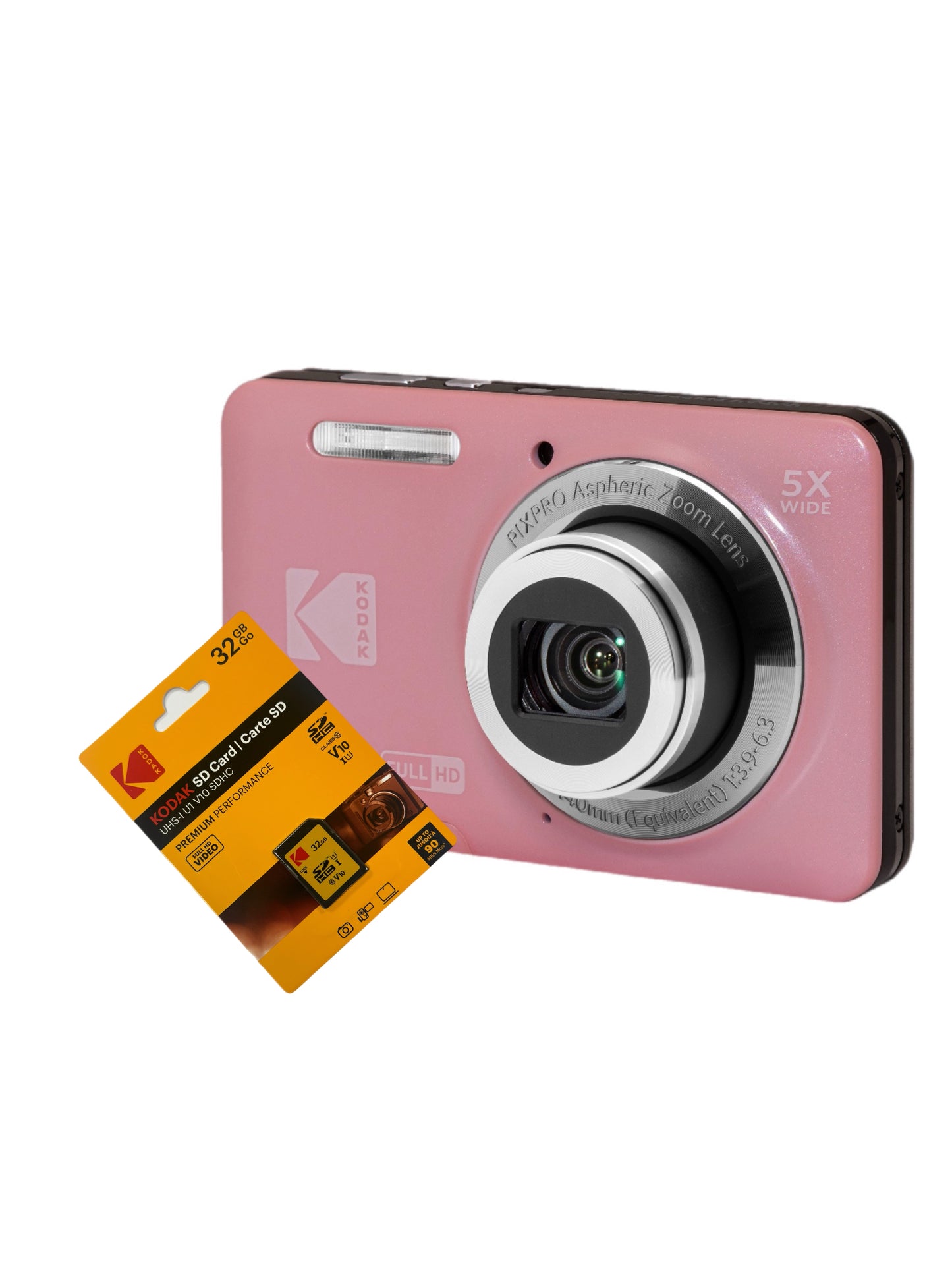 Kodak PixPro FZ55 Digital Camera  With Kodak 32gb SD Card- Pink