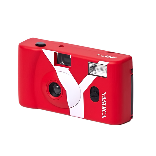 Yashica MF-1 35mm Film Camera - Red - Loaded with 400 ISO 24 Exposure Film