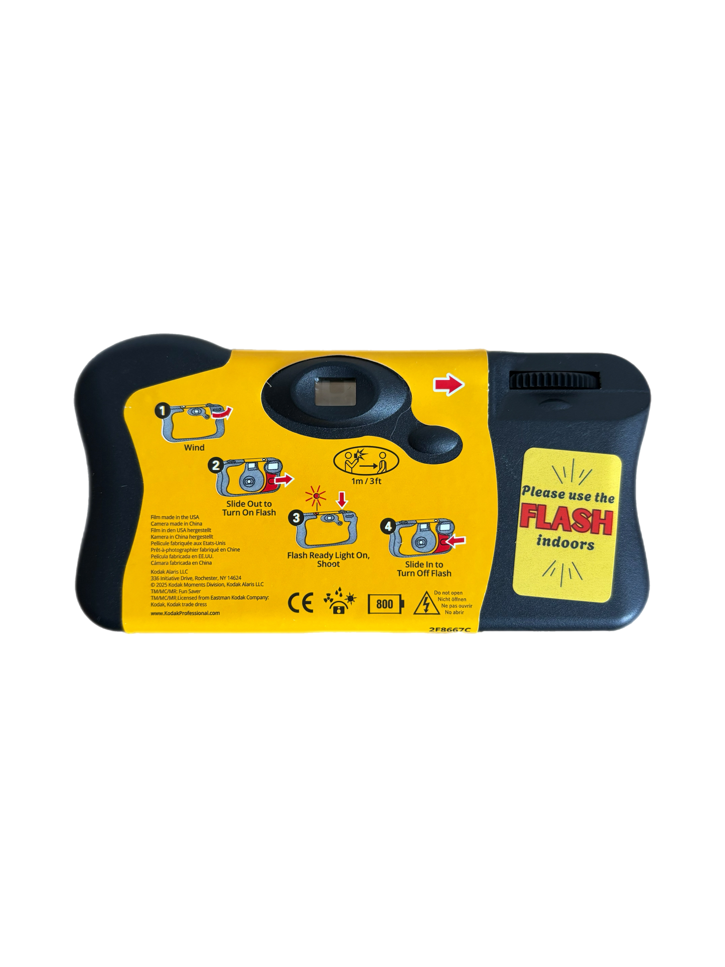 Disposable Camera Flash Reminder Stickers 2cm x 3xcm