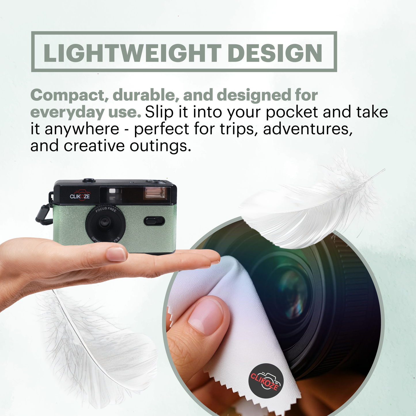 Clikoze Half-Frame 35mm Reusable Film Camera Set
