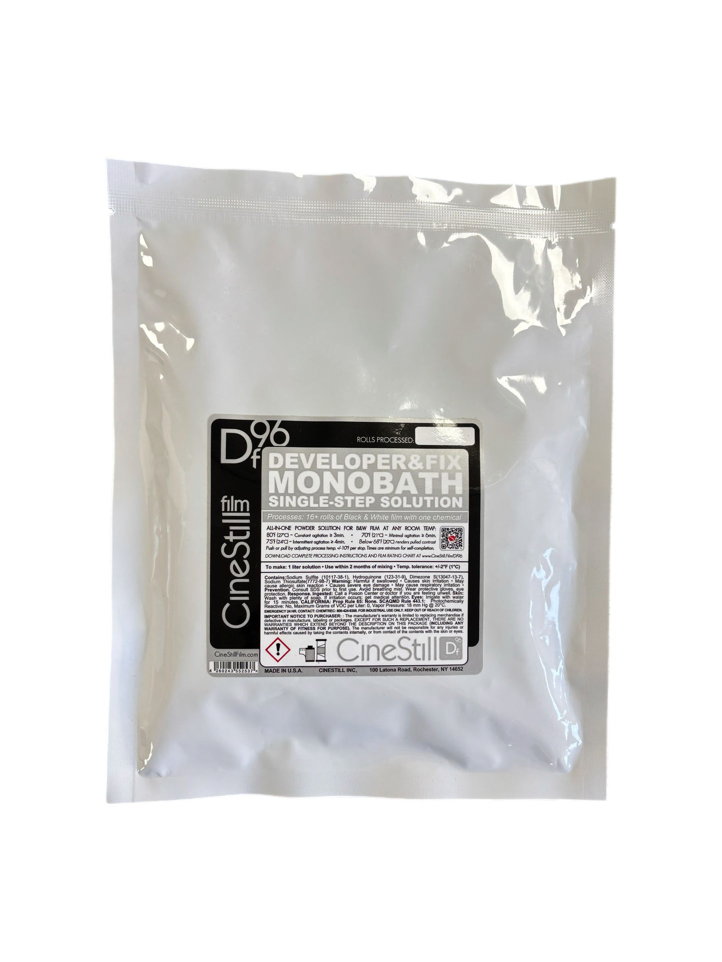 Cinestill DF96 Developer & Fix B&W Monobath Powder