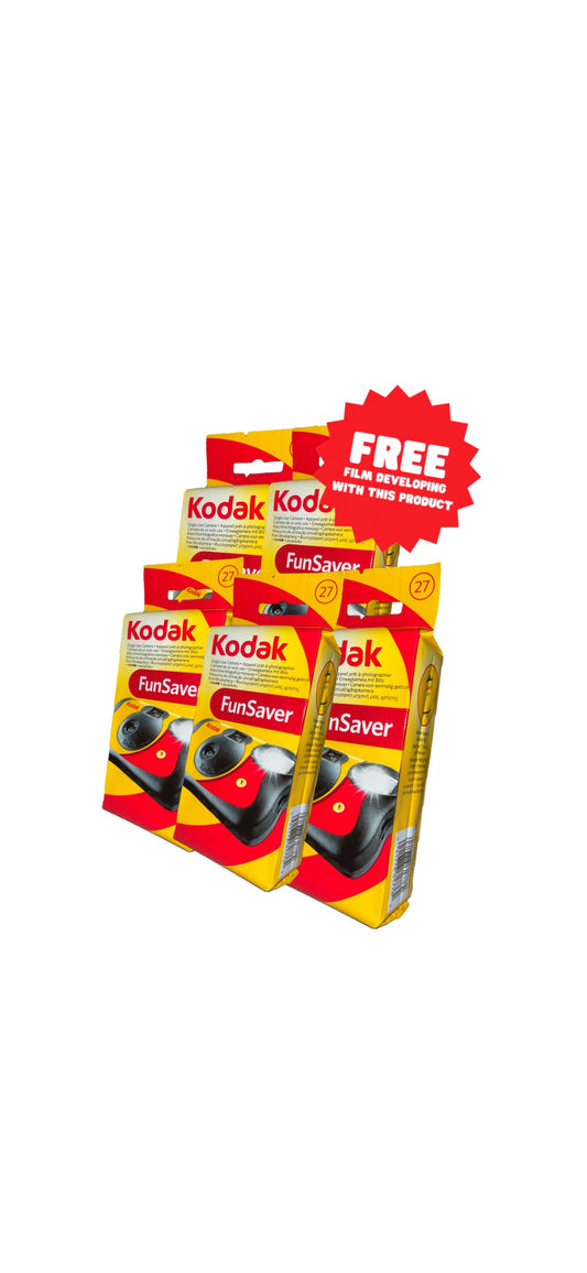 Kodak FunSaver 27 Exp Bundle - 5 Pack with Free Developing & Hi-Res Scans