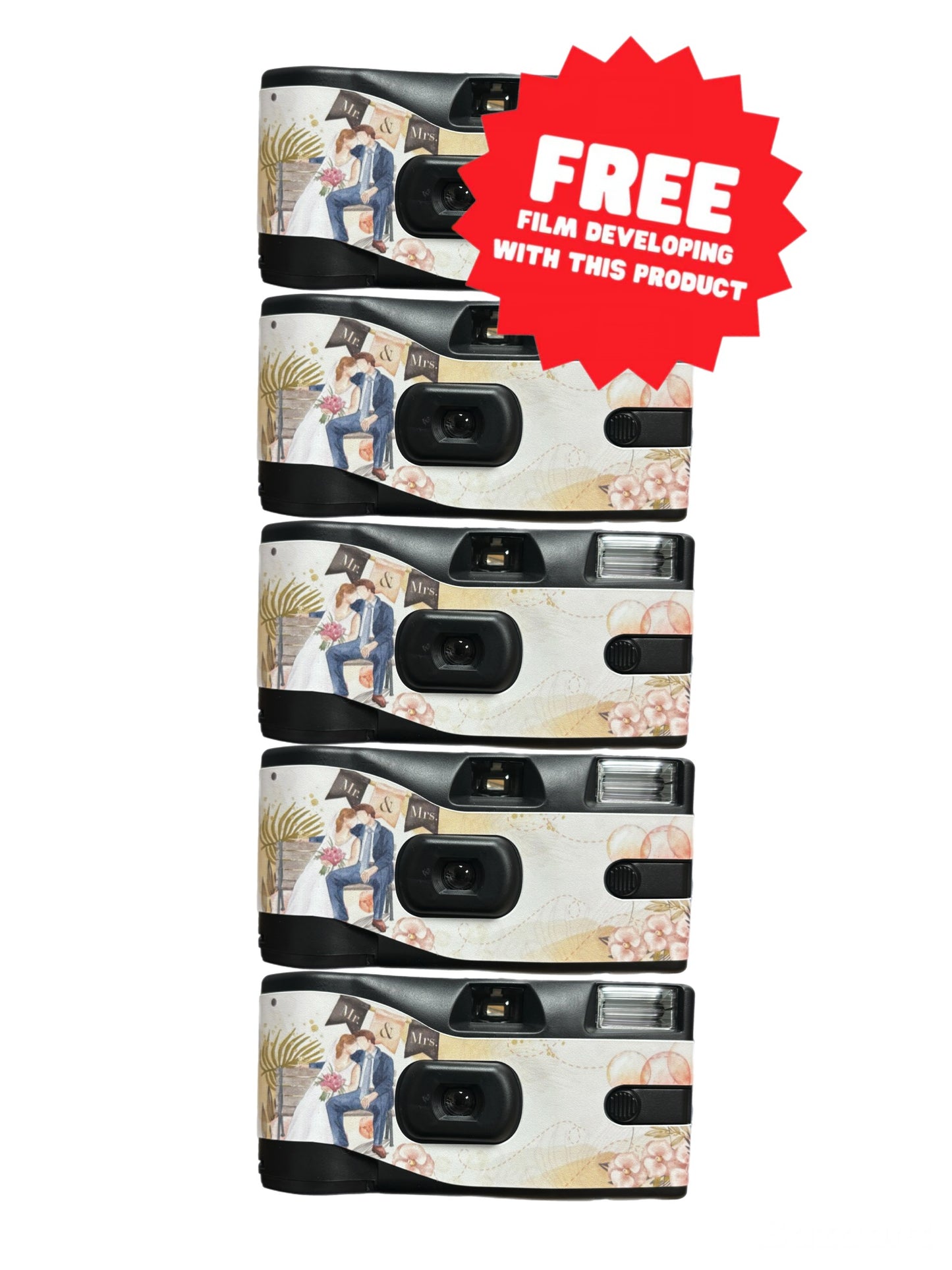 Clikoze Disposable Wedding Camera Bundle x 5 Cameras with Free Developing & Scans