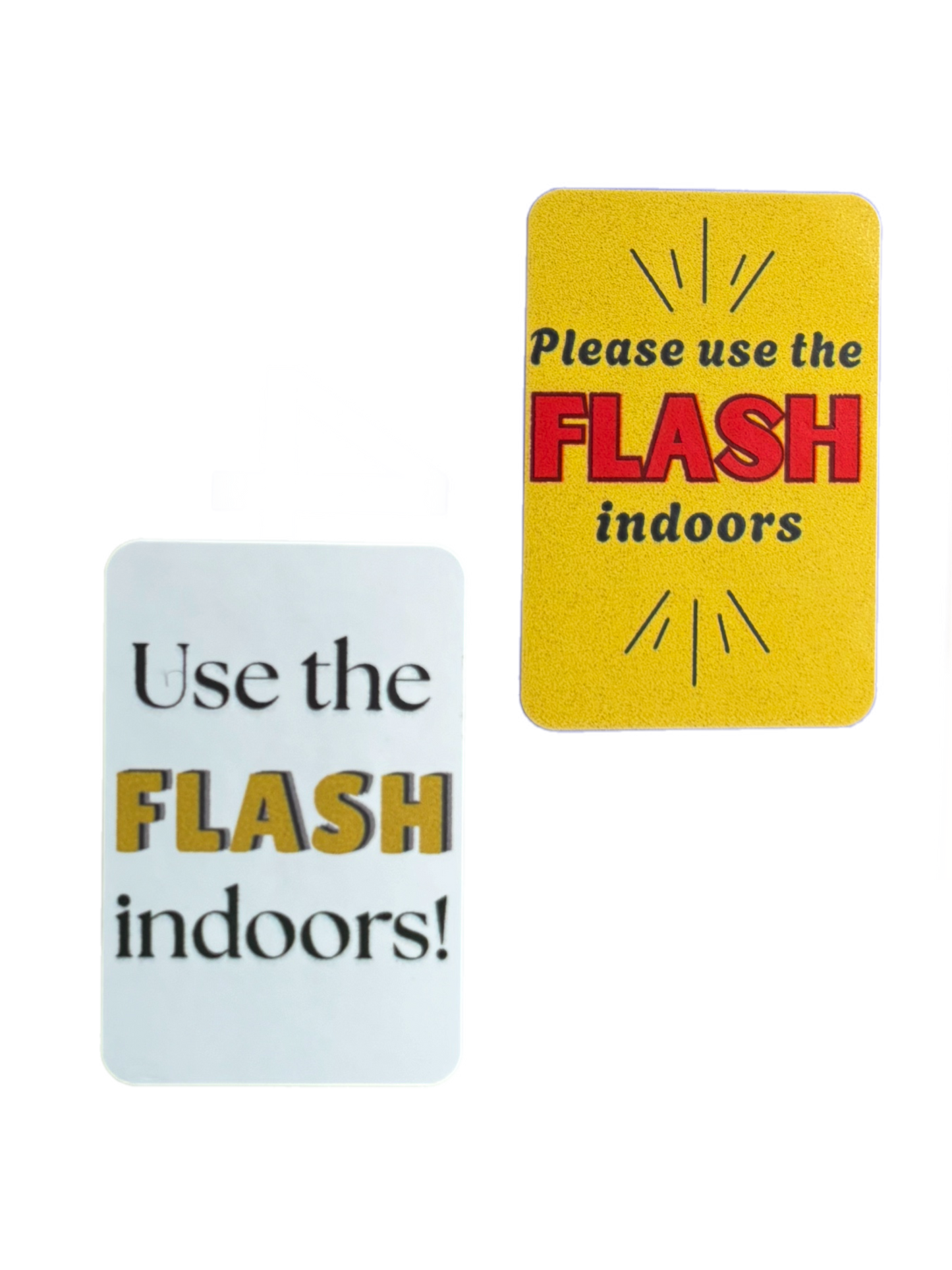 Disposable Camera Flash Reminder Stickers 2cm x 3xcm
