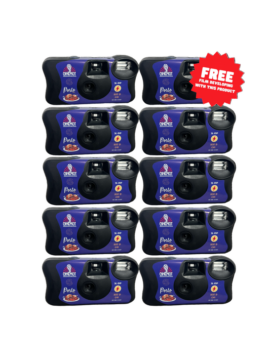 Cinemot Porto Disposable Camera 10 Pack With Free Developing & High Resolution Scans
