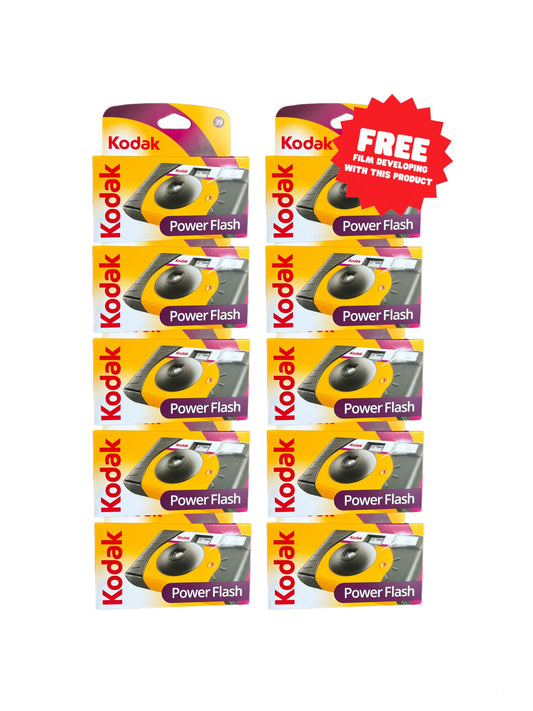 Kodak Power Flash 39 Exposure x 10 Cameras with Developing & Hi-Res Scans