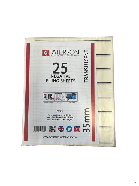 Paterson 35mm Negative Filing Sheets x 25