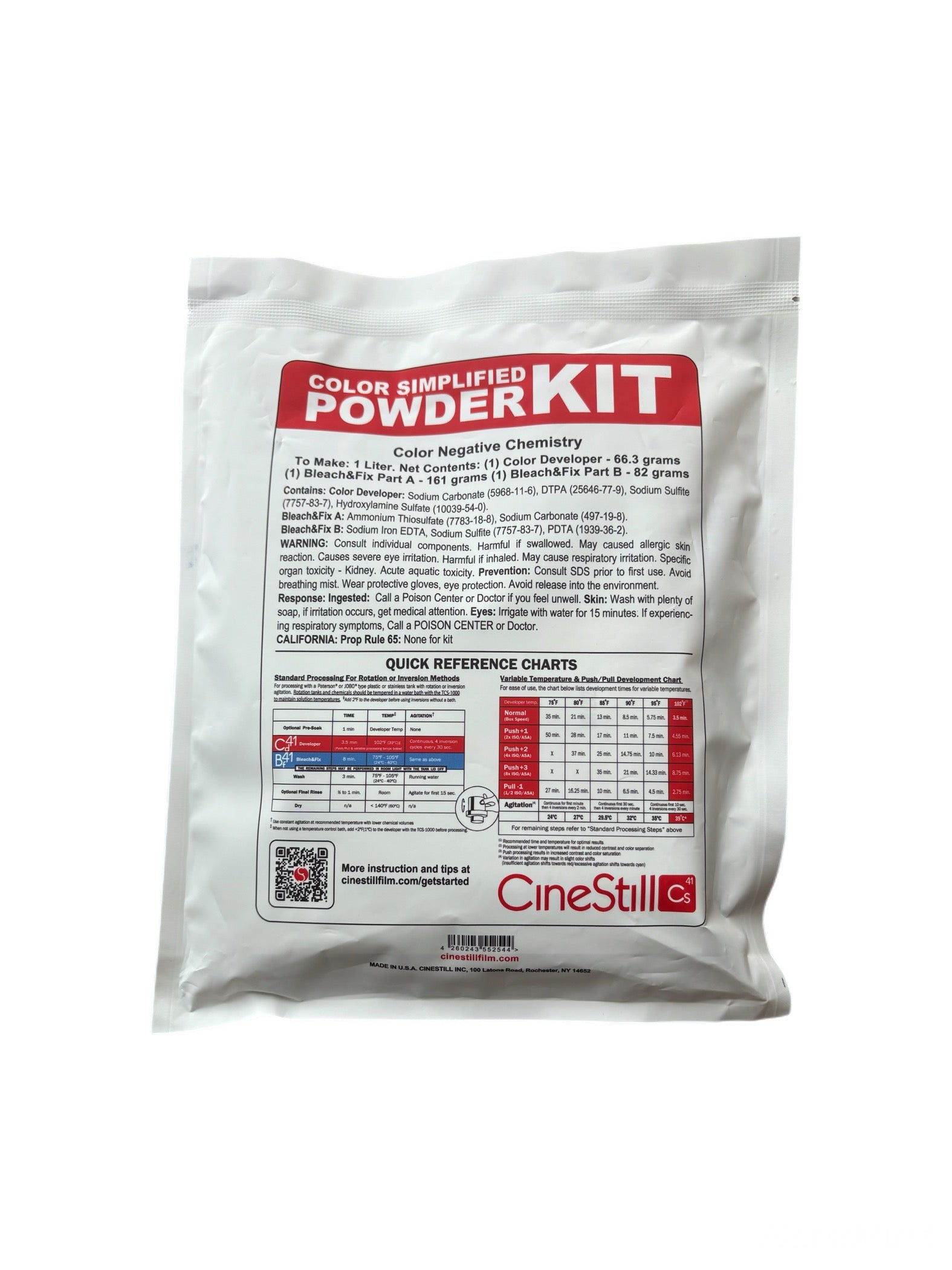 CineStill Cs41 Colour Film Developing Kit 24 Rolls – Classic