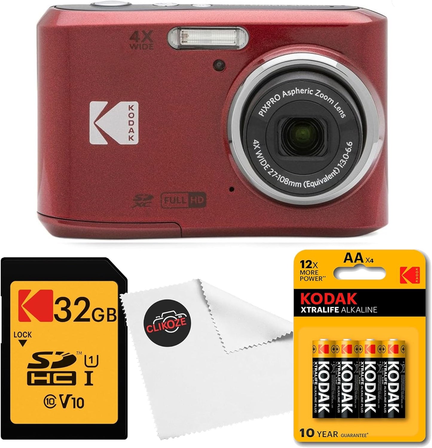 Kodak Pixpro FZ45 Digital Camera Bundle (Various Colours available)