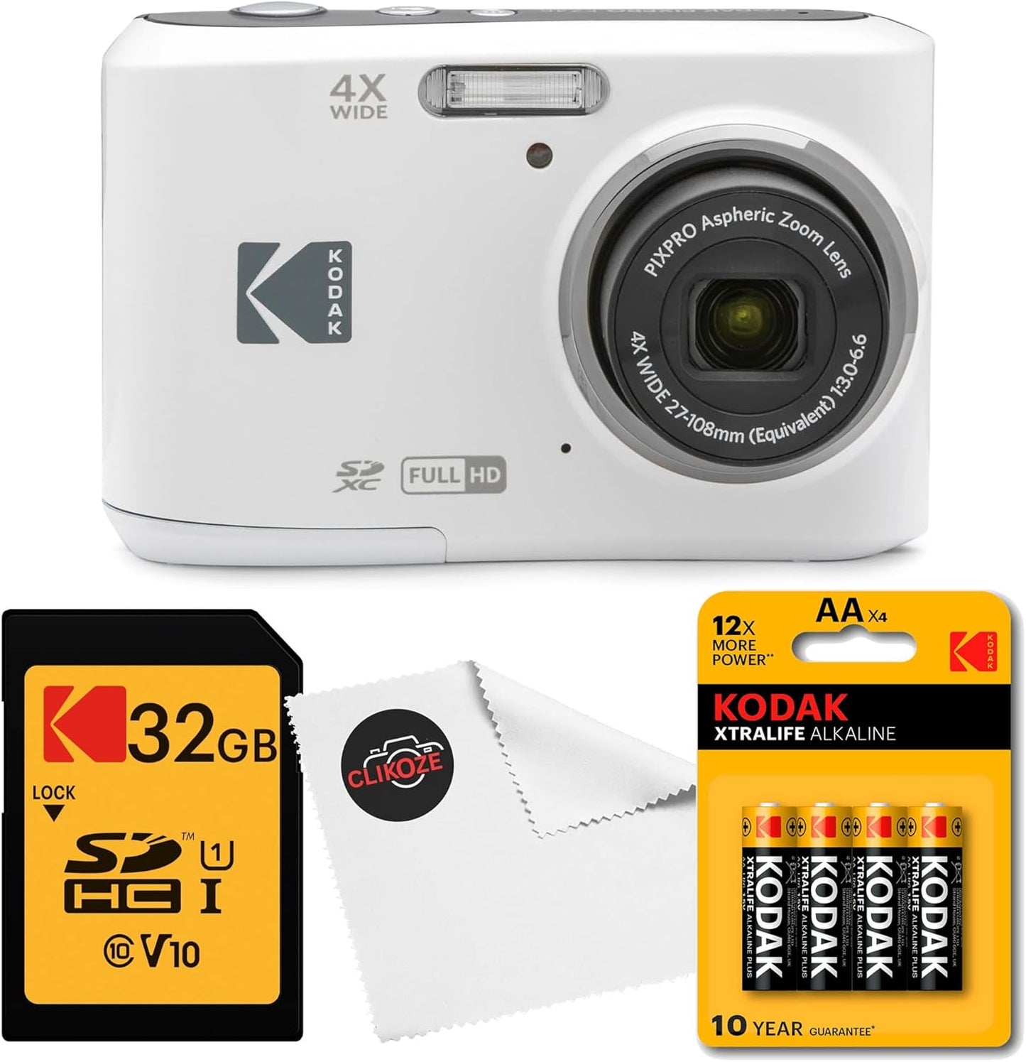 Kodak Pixpro FZ45 Digital Camera Bundle (Various Colours available)