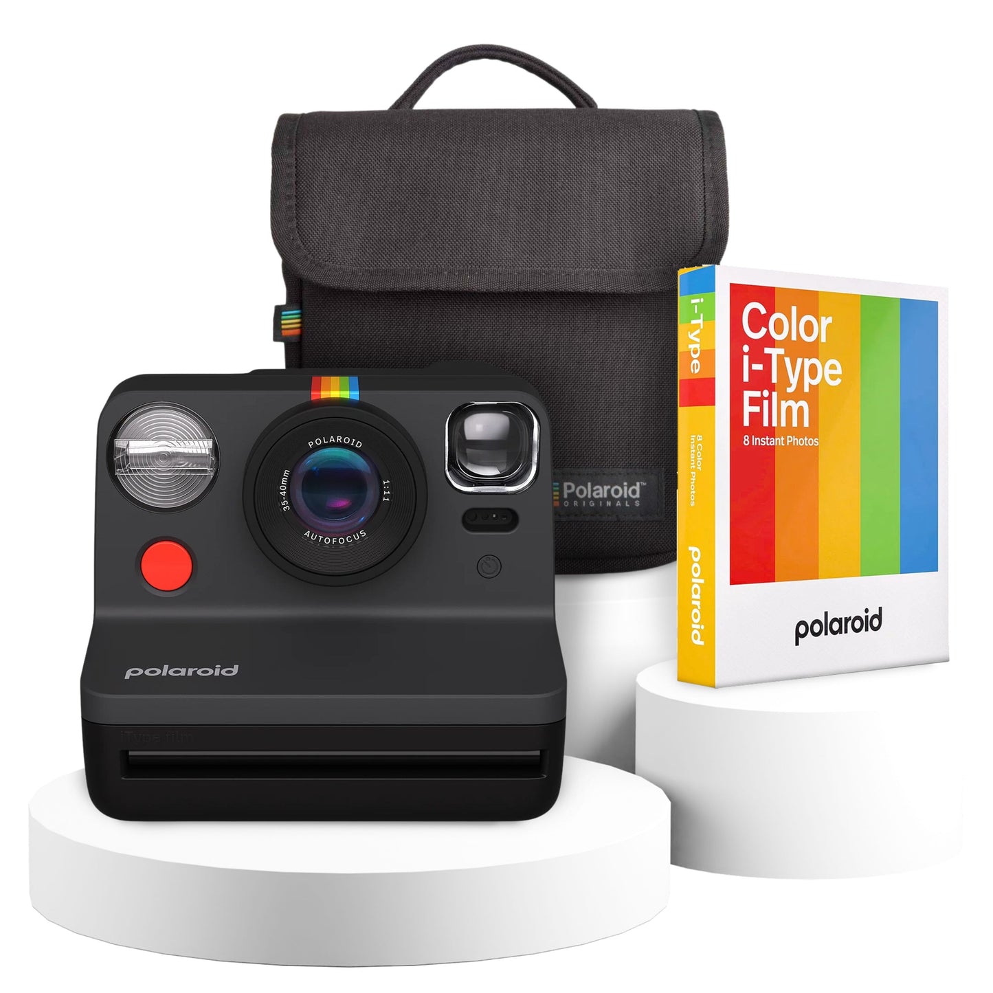 Polaroid Now Gen 2 Instant Camera Bundle (Black & White)- Camera with Case & Film