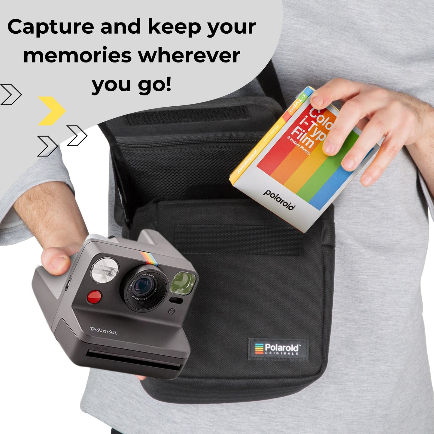 Polaroid Now Gen 2 Instant Camera Bundle (Black & White)- Camera with Case & Film