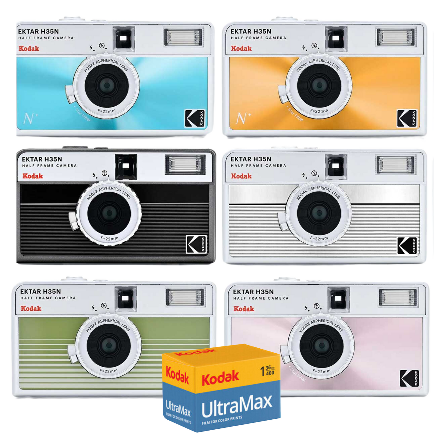 Kodak H35N Film Camera and Kodak Film Bundle - Available in 6 Colours