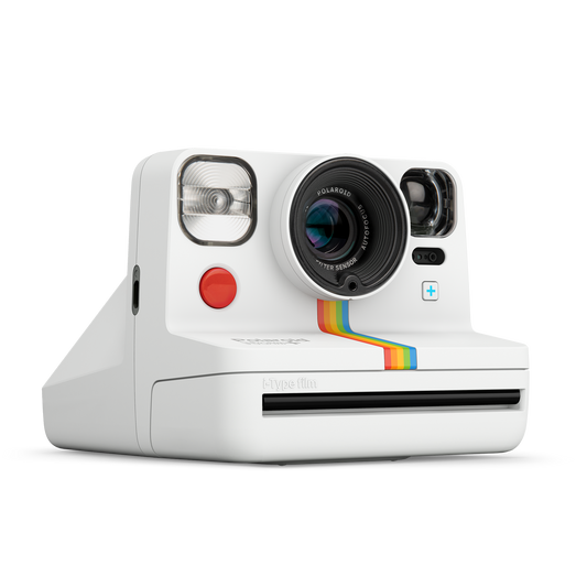 Polaroid Now+: Enhanced analog instant camera with creative lens filters. Compatible with Polaroid 600 and i-Type film. Capture unique moments!