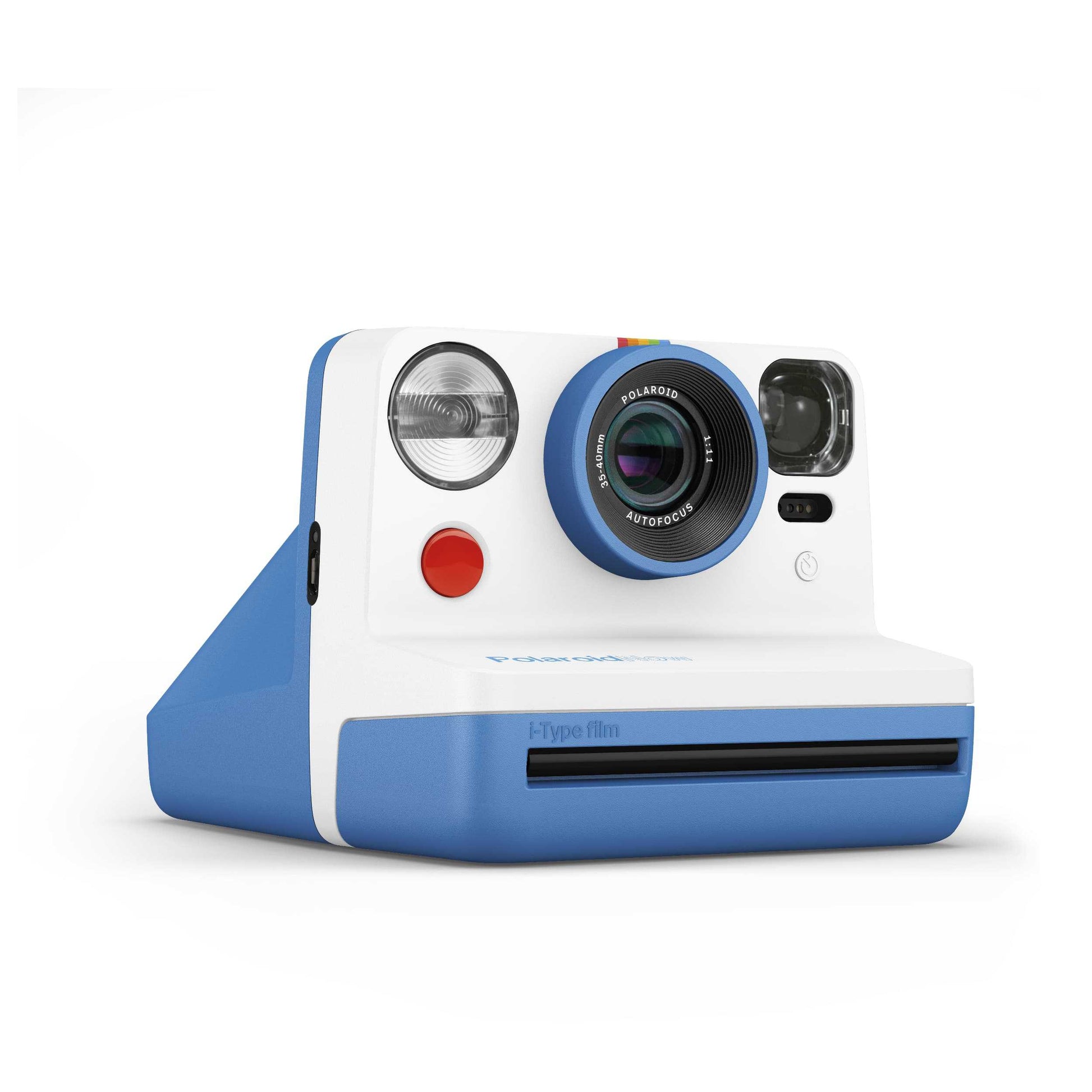 Polaroid Now: High-quality instant photos, Autofocus 2-lens system, 9-second timer, double exposure. Retro design, variety of colors.