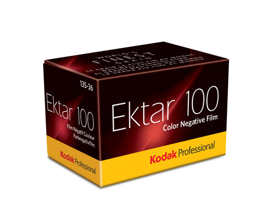 Kodak Ektar 100 Pro 36 Exposure Film: Exceptional sharpness, ultra vivid color, fine grain. Ideal for nature, travel, fashion photography.