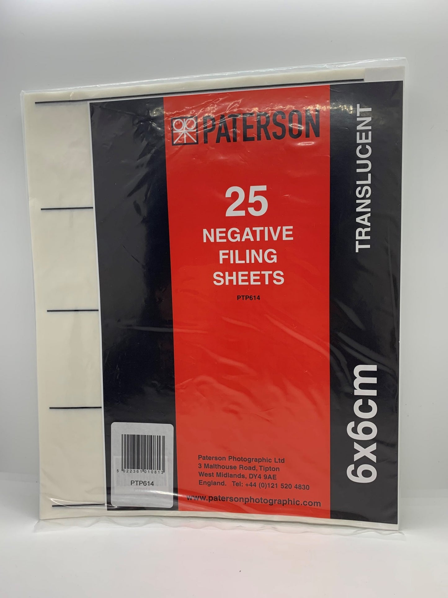 Paterson 35mm Negative filing sheets for organized storage of negatives. 25 sheets provide ample room for filing and safekeeping.