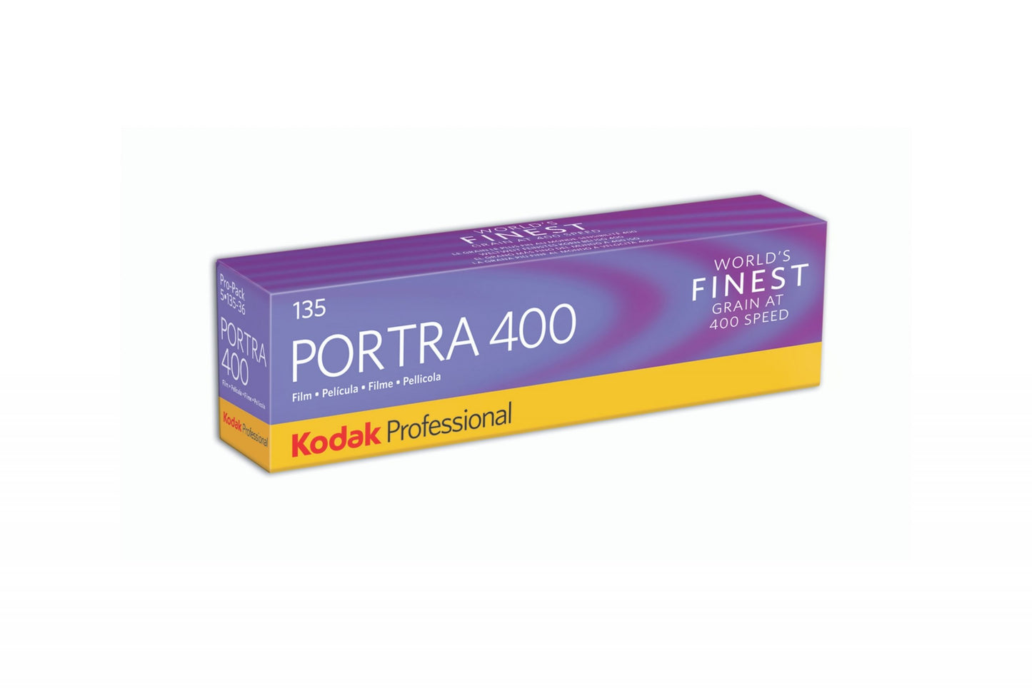 Kodak Portra Pro 400 135 36 Exp 5-pack - High-speed film with vibrant color saturation and fine grain for sharp images.